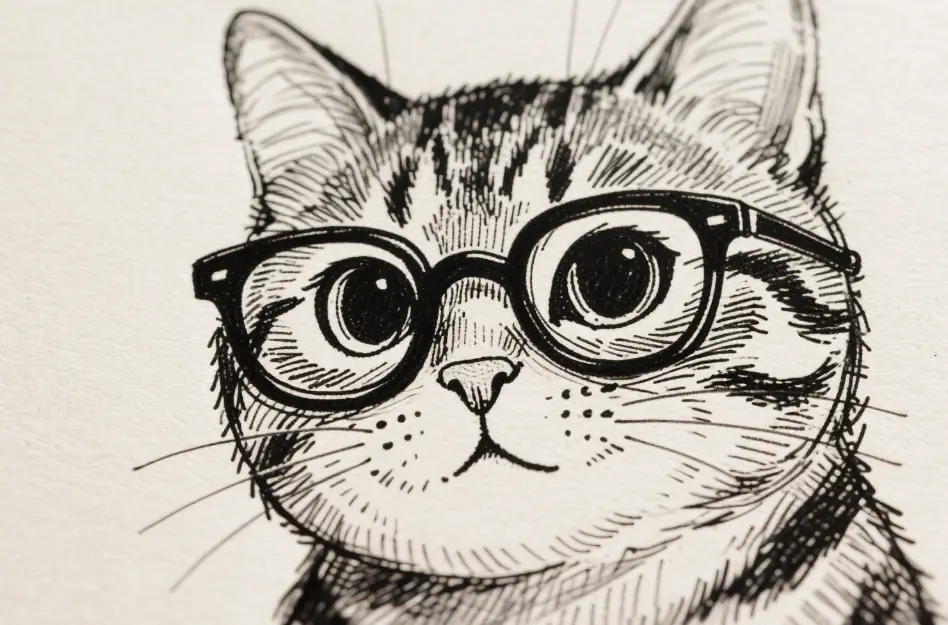 Close-up of doodle details emphasized for AI interpretation